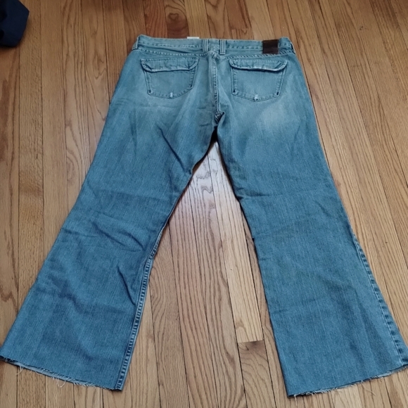 Vtg 90s Lucky Brand Jeans Juniper Flare 14/32 USA by Gene Montesano blue euc - Picture 3 of 16